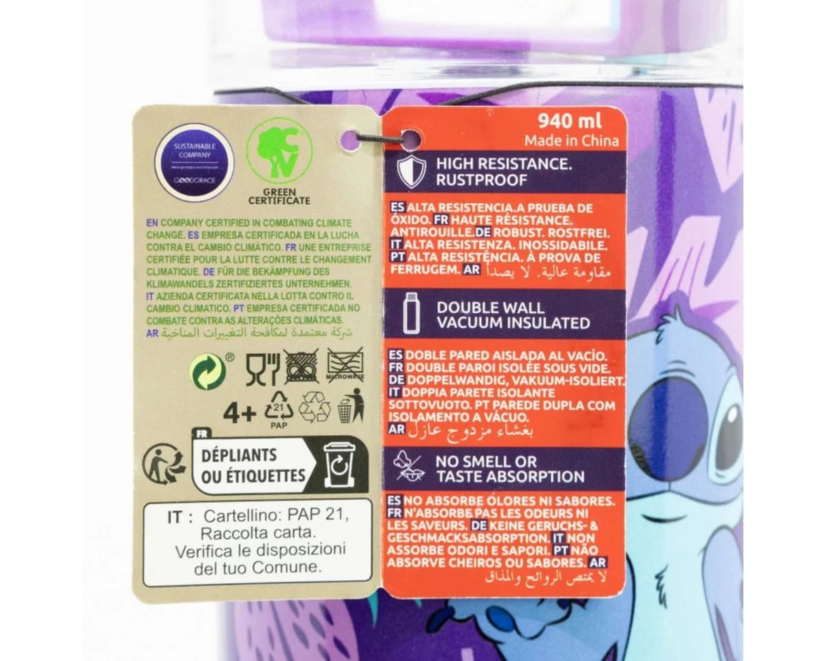 Lilo & Stitch Isolierflasche 940 ml Edelstahl mit Trinkhalm - Bild 5