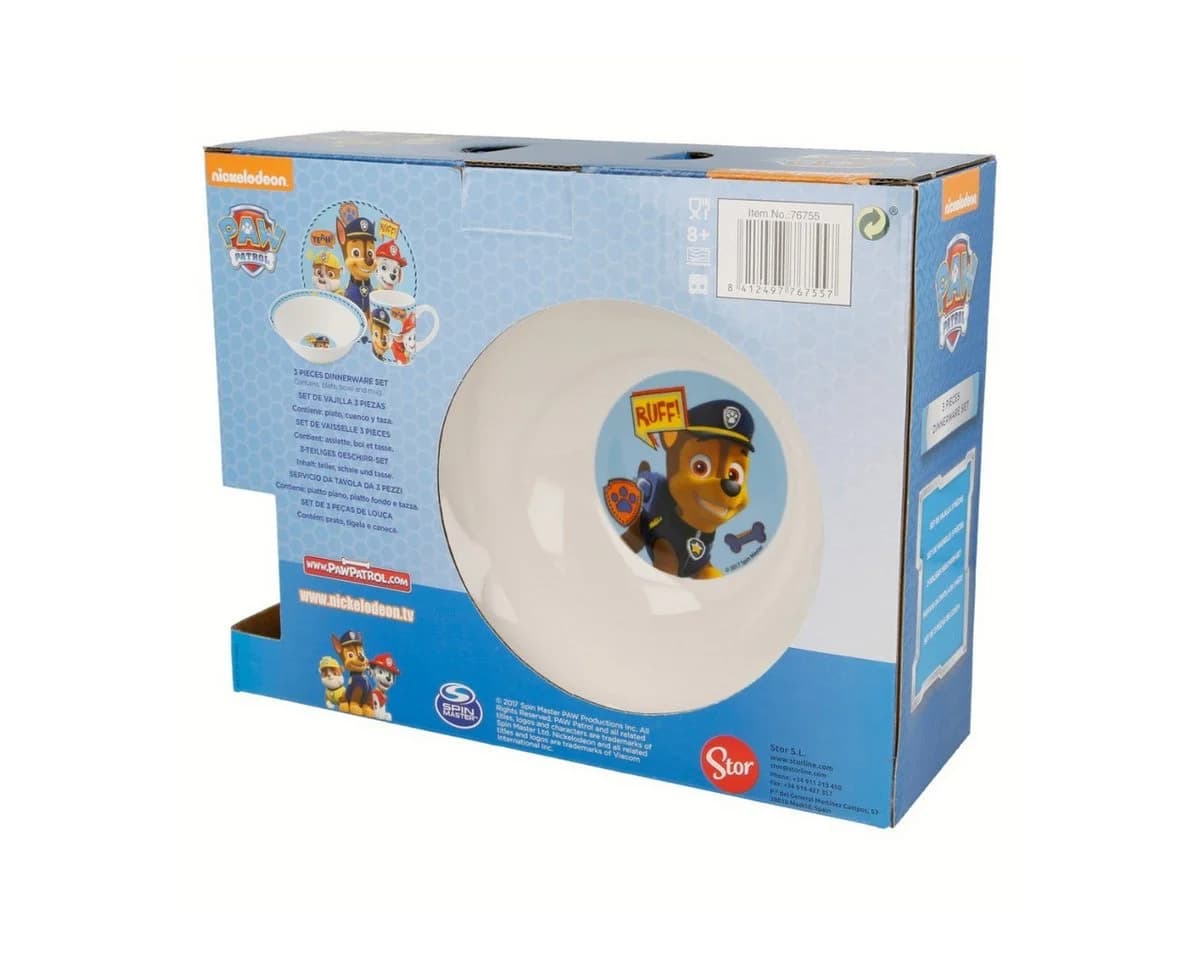 PAW PATROL Keramik Geschirr-Set 3-tlg. für Kinder