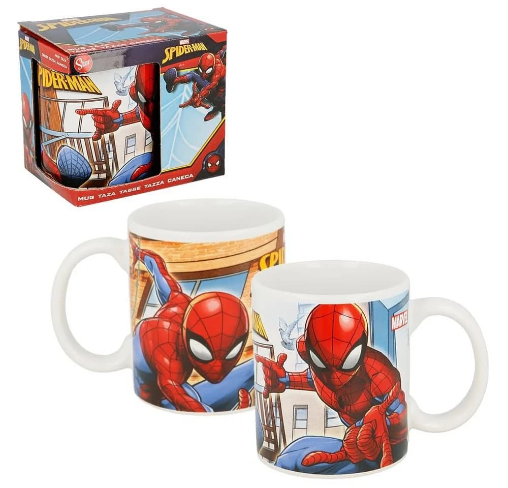 Marvel Kindergeschirr-Set Keramik Tasse Spiderman 325 ml Henkel-Becher
