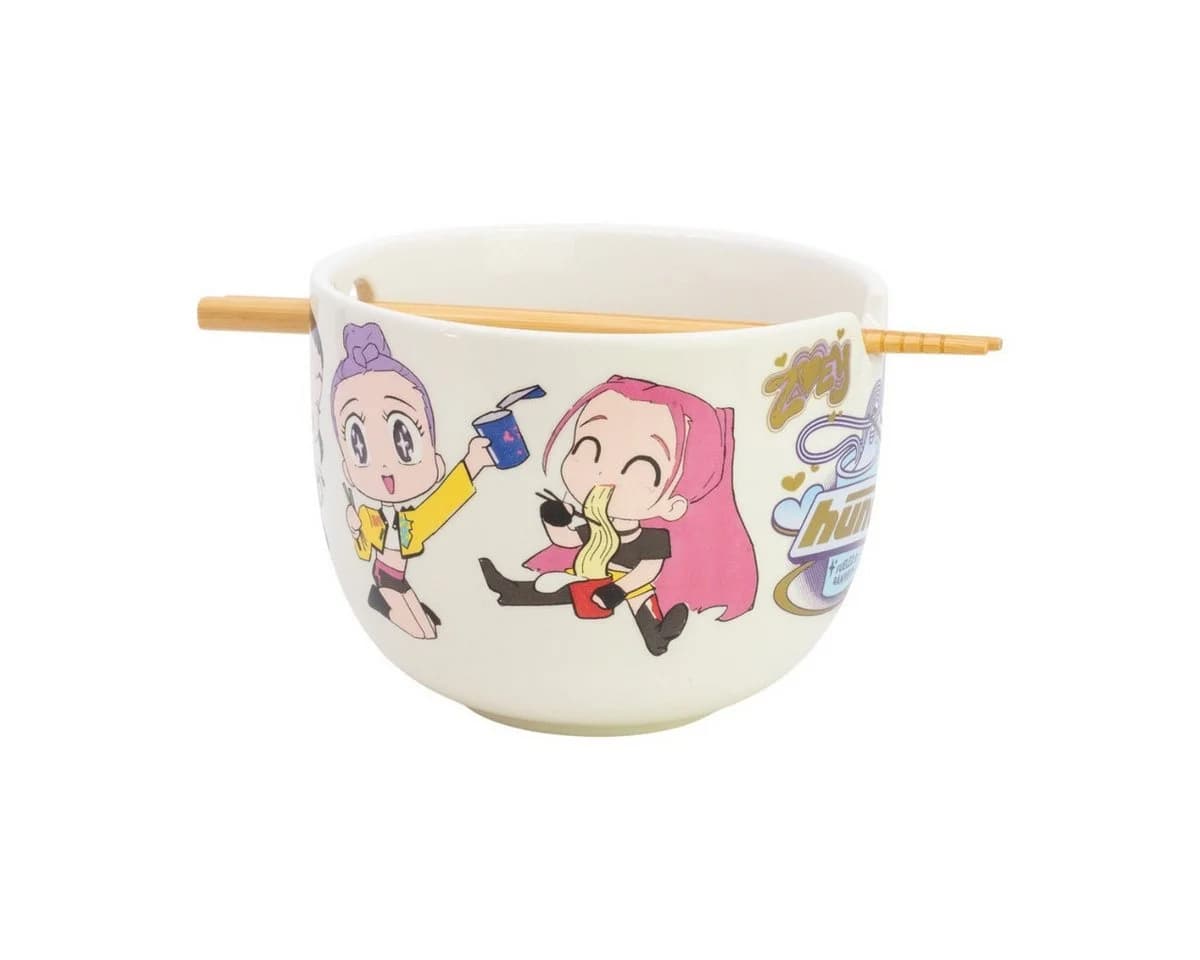 K-Pop Demon Hunters Ramen Schüssel Keramik 2515 ml mit Stäbchen & Geschenkbox - Bild 3