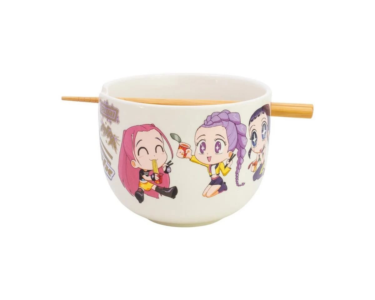 K-Pop Demon Hunters Ramen Schüssel Keramik 2515 ml mit Stäbchen & Geschenkbox - Bild 5