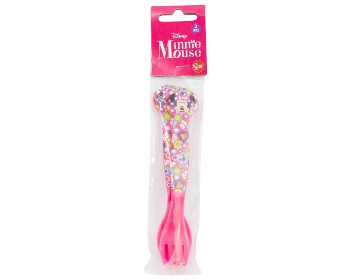Disney Minnie Mouse Kinderbesteck 2-tlg. Rosa Löffel & Gabel