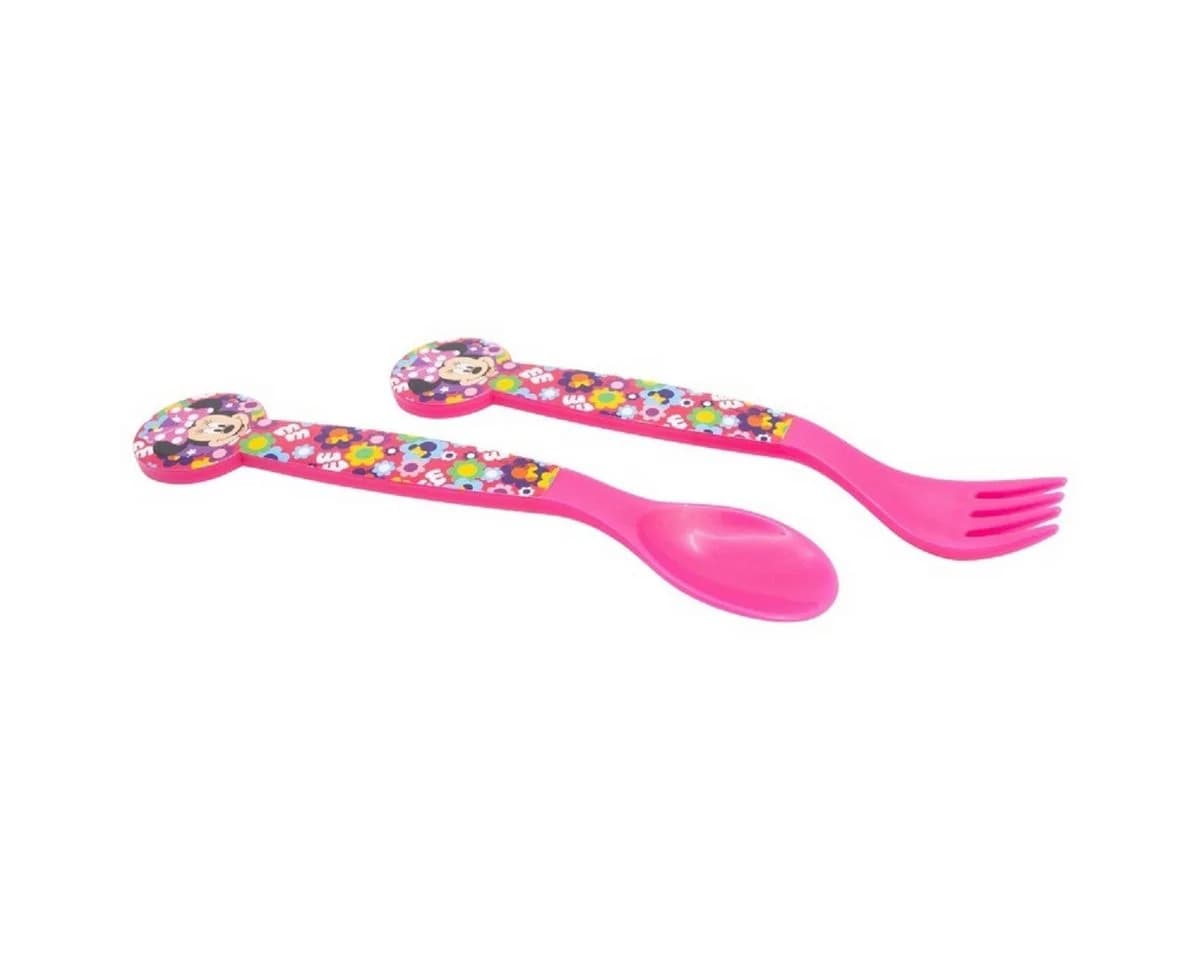 Disney Minnie Mouse Kinderbesteck 2-tlg. Rosa Löffel & Gabel - Bild 2