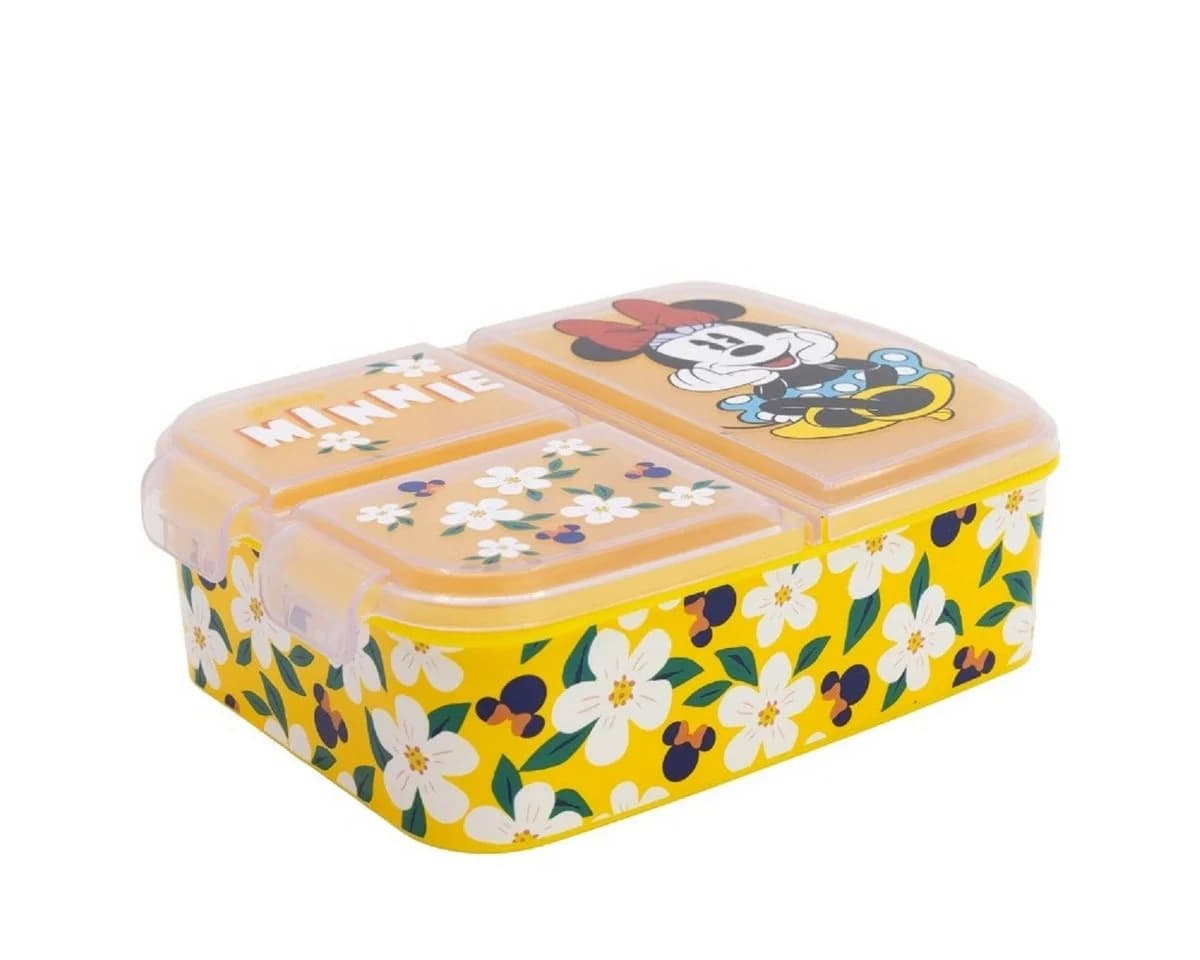 Stor Lunchbox Disney Minnie Mouse Kinder Brotdose 3 Fächer Gelb