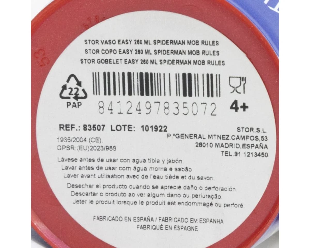 Storline Kinderbecher Spiderman 260 ml Plastik Trinkbecher - Bild 3