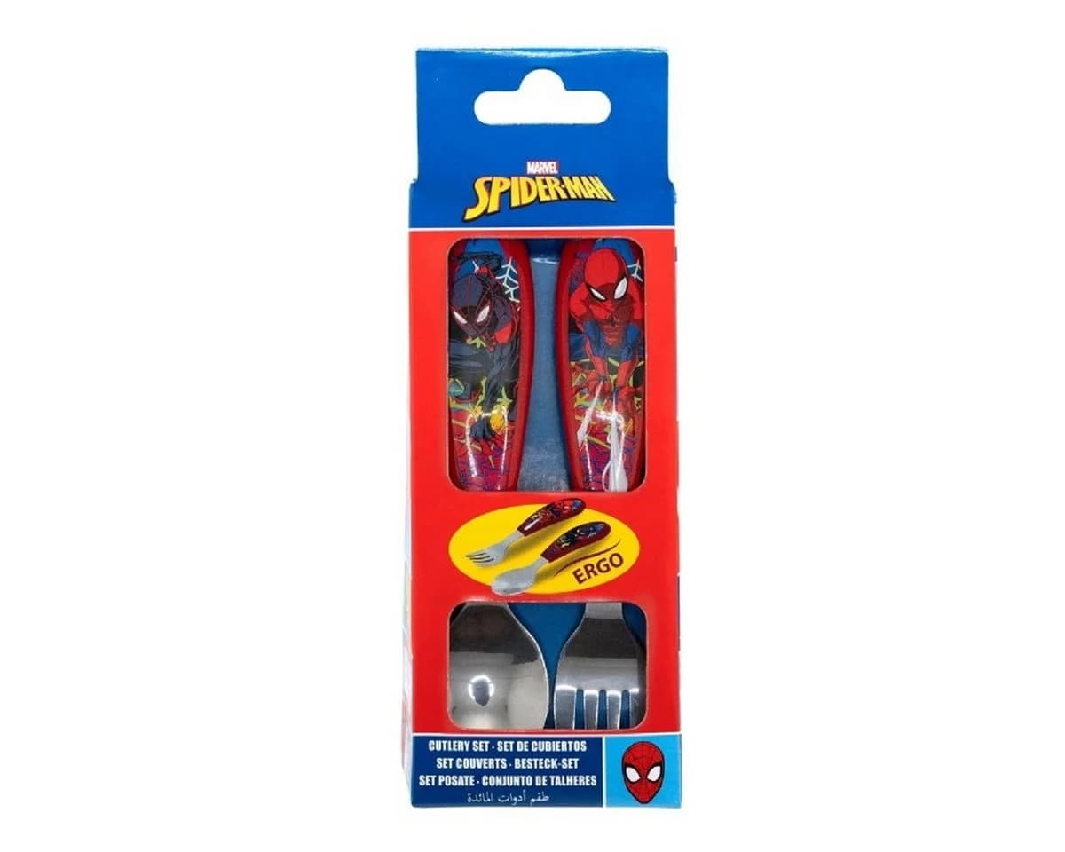 Spiderman Kinderbesteck Set 2-teilig Löffel & Gabel Motivgriffe