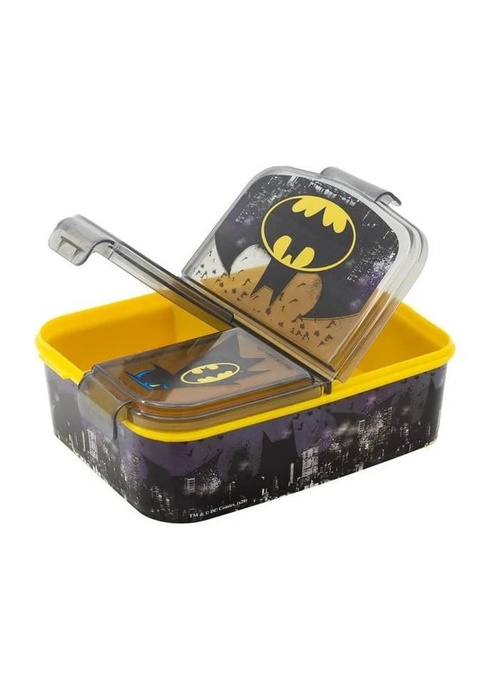 Batman Lunchbox Brotdose mit 3 Fächern - BPA-Frei