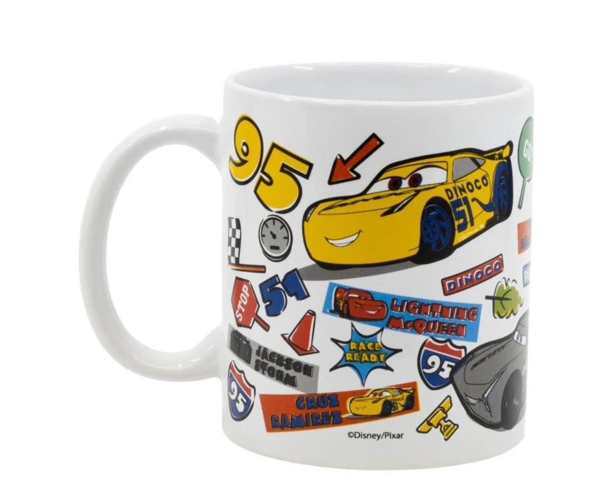 Storline Keramiktasse Disney Cars 325ml Stickers Design Geschenkset