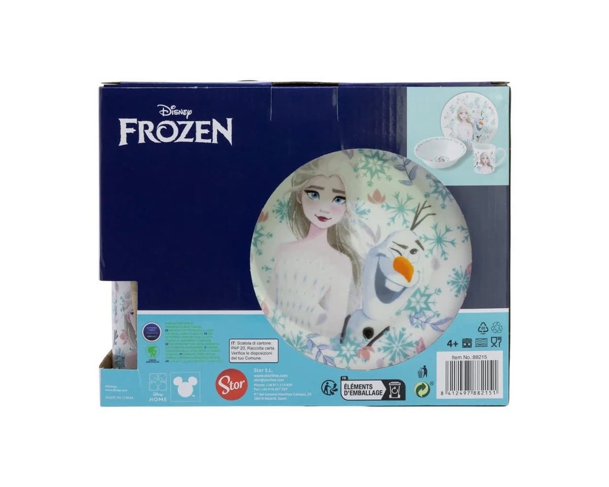 Disney Frozen Kindergeschirr-Set 3-teilig Keramik Teller Schale Becher - Bild 3