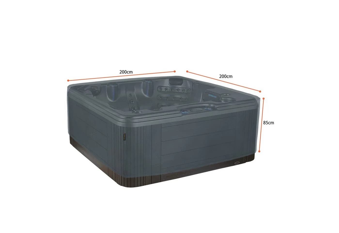 Hentex Pool-Abdeckplane für Whirlpool & Spa 200x200 cm