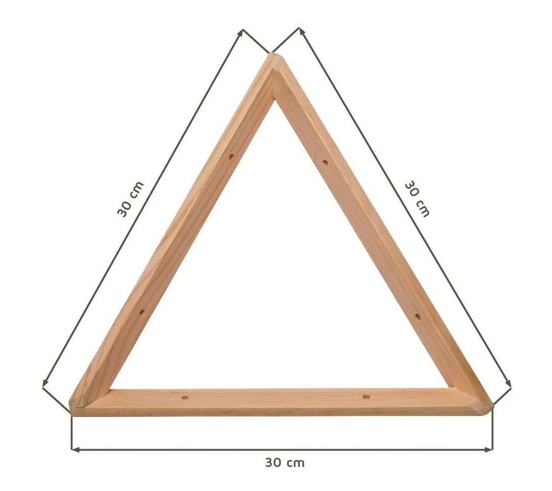 Astigarraga Kit Line Wandregalhalter Triangel Winkel Kiefern-Vollholz