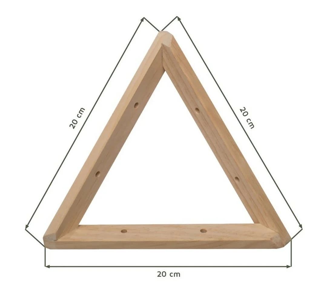 Astigarraga Kit Line Triangel Wandregalhalter Kiefern-Vollholz