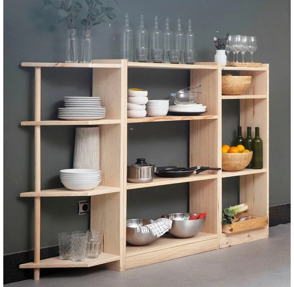 Astigarraga Kit Line Bücherregal Vollholzregal "Gala" Regalmodul mit 4 Ebenen