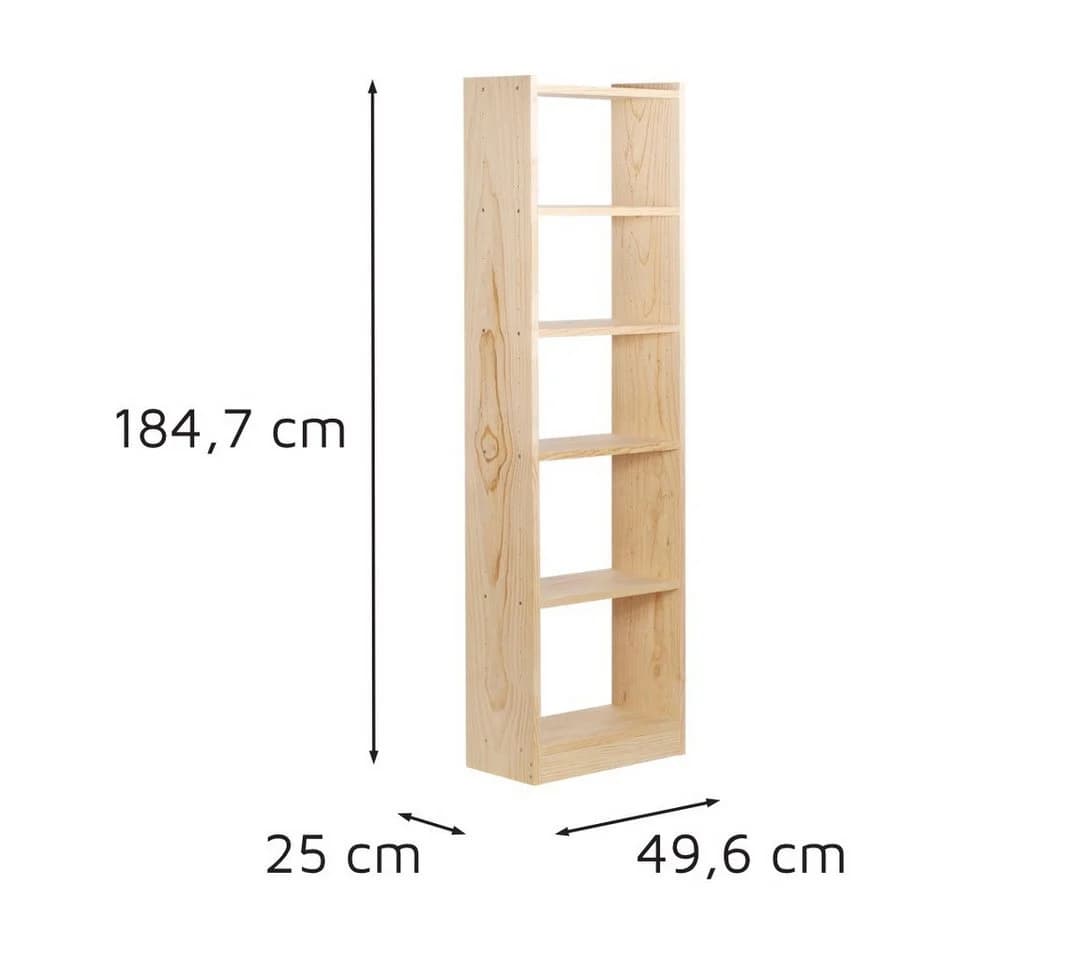 Astigarraga Kit Line Bücherregal Vollholzregal "Gala" Regalmodul mit 6 Ebenen - Bild 3
