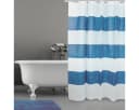 MSV Duschvorhang Cotexsa QUADRO 180 cm Premium Textil-Duschvorhang Weiß/Blau Bild 2