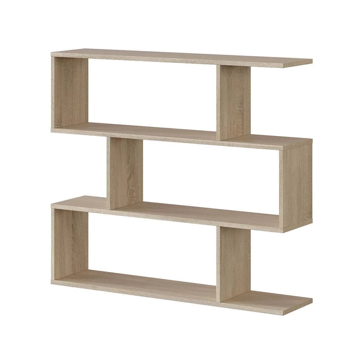 REGAL mit 3 Ebenen L110 cm - Athena Braun Holz