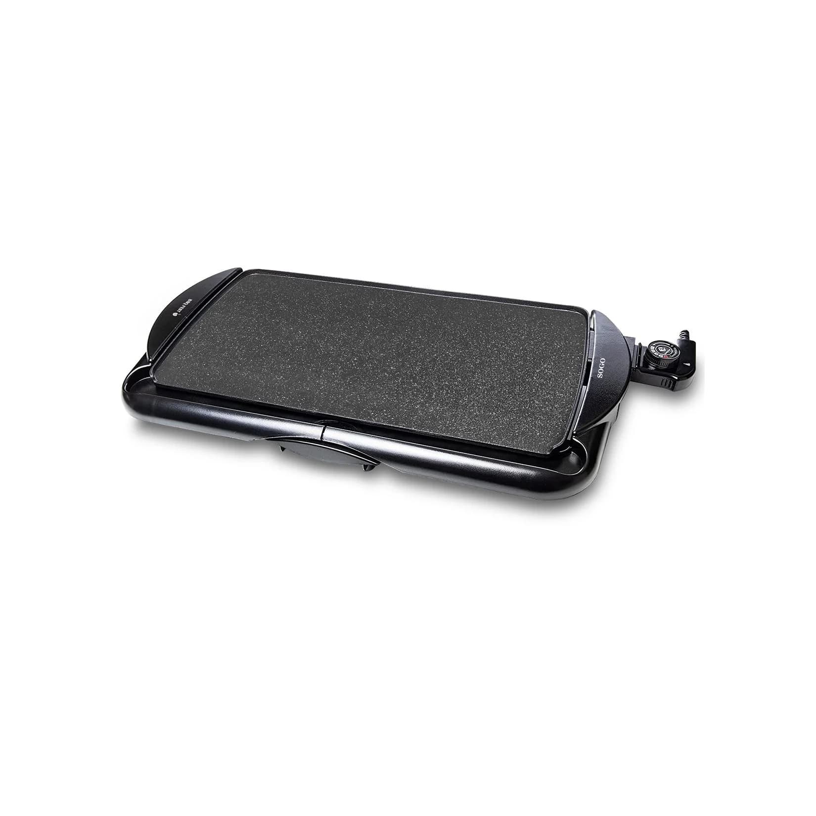 SOGO Elektrischer Tischgrill mit Stone-Finish-Beschichtung 2000W