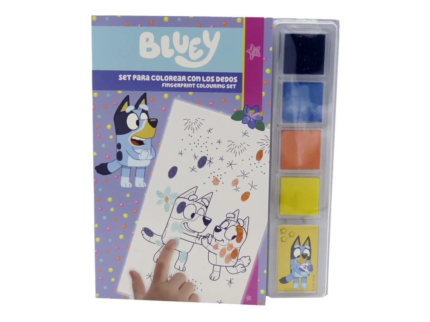 Bluey Kreativset Malset Ausmalbuch mit Fingerfarben und Vorlagen - Bild 2