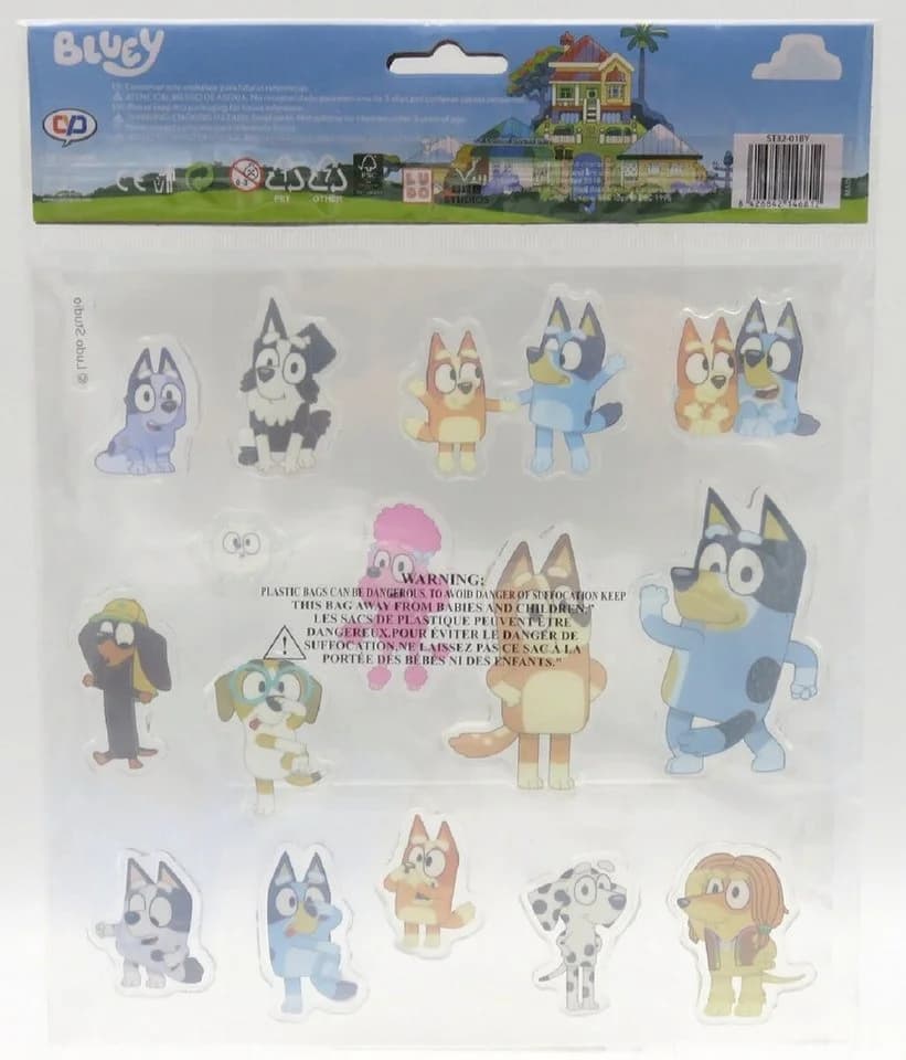 Bluey Fenstersticker wiederverwendbar bunt für Kinderzimmer - Bild 3