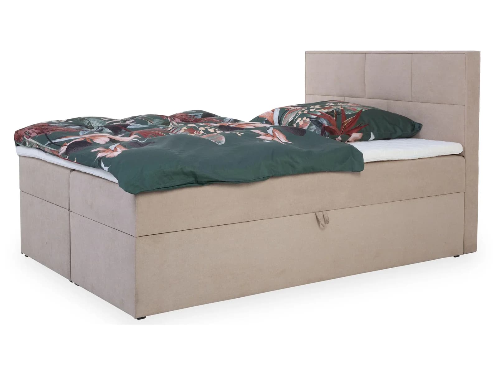 Boxbett HARPER MARBELLA hellbraun mit Bettkästen