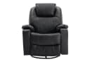 MCombo Relaxsessel 7050 mit Massage, Heizung & 360° Drehfunktion - Schwarz Bild 1