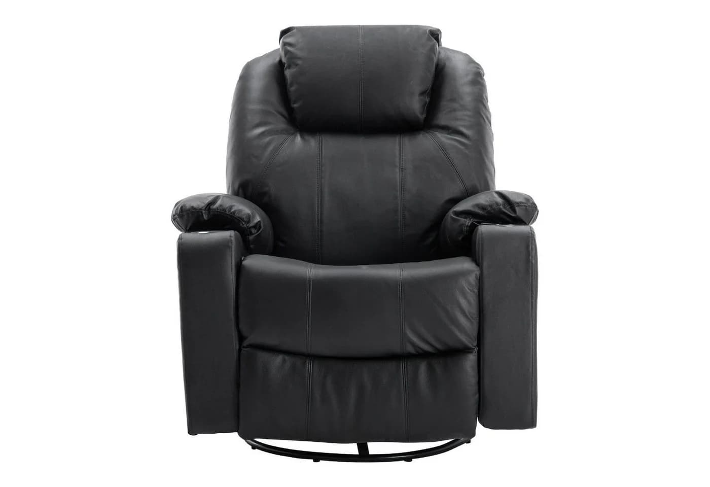 MCombo Relaxsessel 7050 mit Massage, Heizung & 360° Drehfunktion - Schwarz