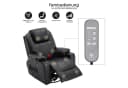 MCombo Relaxsessel 7050 mit Massage, Heizung & 360° Drehfunktion - Schwarz Bild 5
