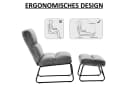 MCombo TV-Sessel mit Hocker und Relaxfunktion in Samt Bild 1