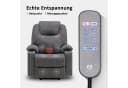 MCombo Elektrischer Relaxsessel 7040 mit Aufstehhilfe und Relaxfunktion Grau Bild 4