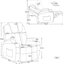 MCombo Elektrischer Relaxsessel 7061 mit Massagefunktion Grau Bild 3