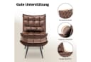 MCombo Relaxsessel mit Hocker Grau/Braun Mikrofaser Bild 5