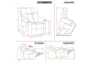 MCombo Elektrischer Relaxsessel mit Aufstehhilfe Grau/Braun/Beige Bild 3