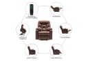 MCombo Elektrischer Relaxsessel mit Aufstehhilfe Grau/Braun/Beige Bild 4