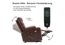 MCombo Elektrischer Relaxsessel mit Aufstehhilfe Grau/Braun/Beige Bild 5