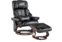 MCombo Relaxsessel 9068 mit Hocker 360° drehbar Schwarz Bild 2