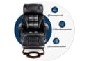 MCombo Relaxsessel 9068 mit Hocker 360° drehbar Schwarz Bild 3