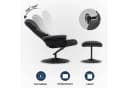 MCombo TV-Sessel 9022 Schwarz mit Hocker 360° drehbar Relaxsessel Bild 1