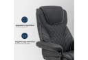 MCombo TV-Sessel 9022 Schwarz mit Hocker 360° drehbar Relaxsessel Bild 4