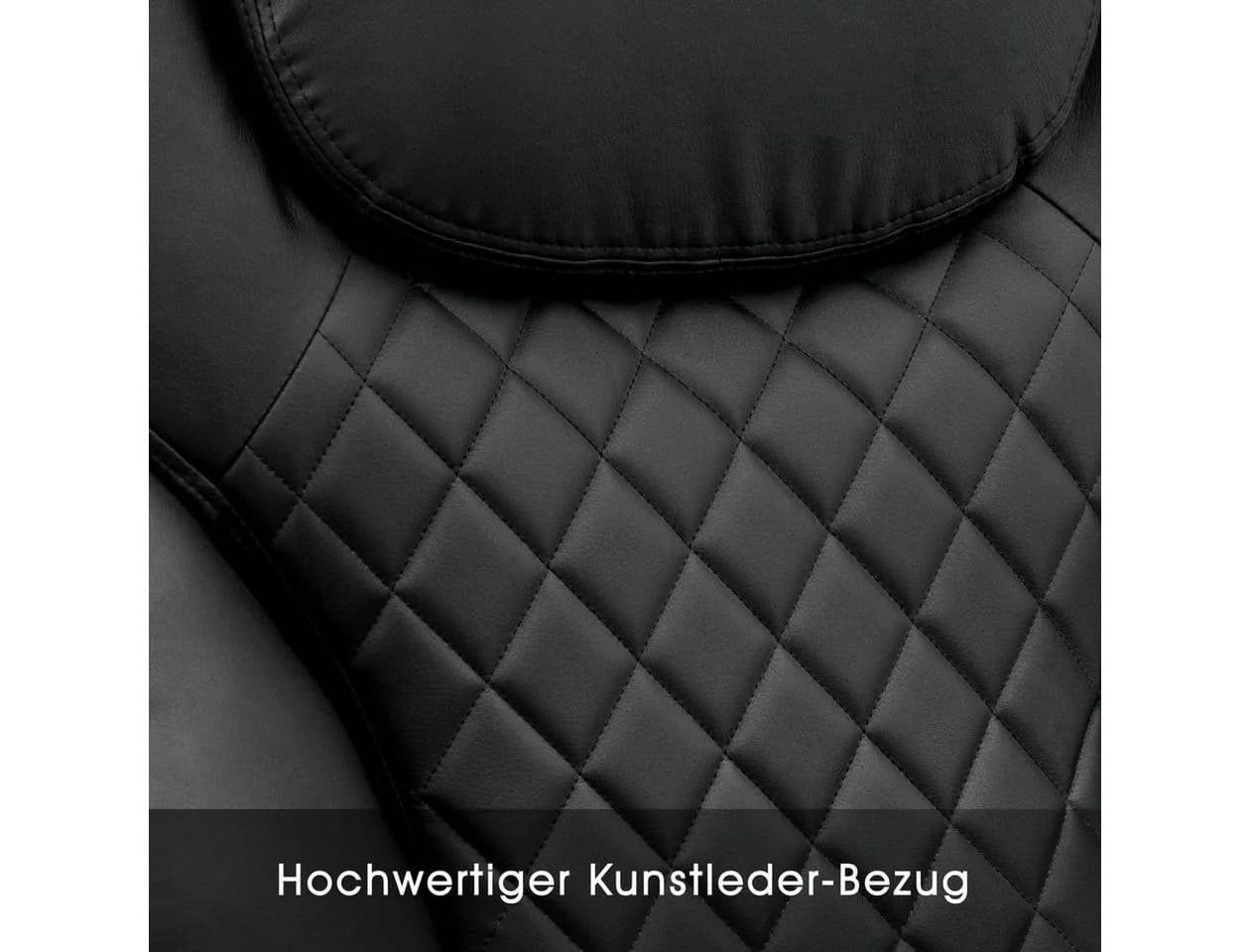 MCombo TV-Sessel 9022 Schwarz mit Hocker 360° drehbar Relaxsessel - Bild 5