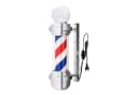 Barberpub Außen-Stehlampe Barber-Pole Barbierstab L018B LED wechselbar mit LED-Kugelleuchte Bild 1