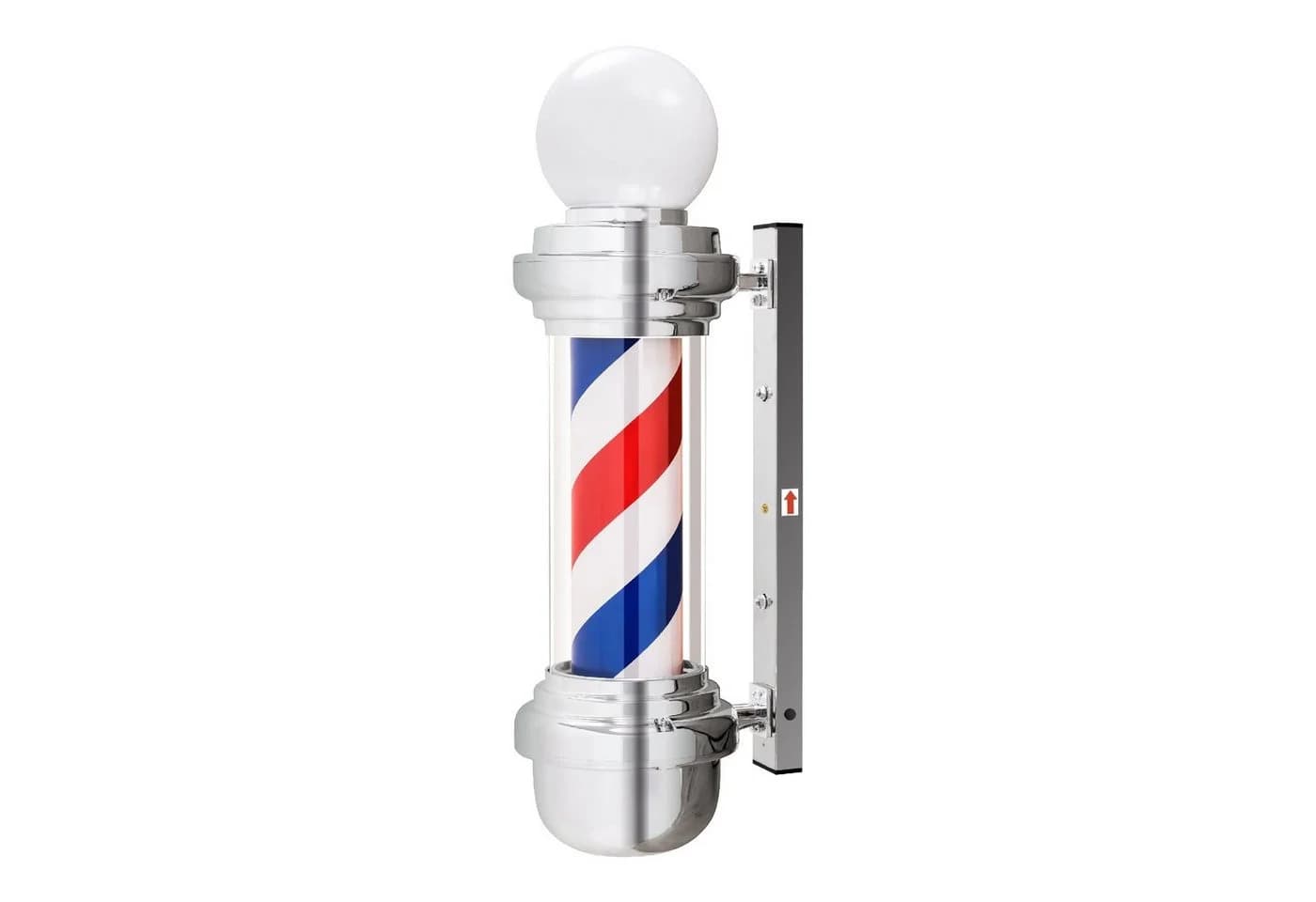 Barberpub Außen-Stehlampe Barber-Pole Barbierstab L018B LED wechselbar mit LED-Kugelleuchte - Bild 2