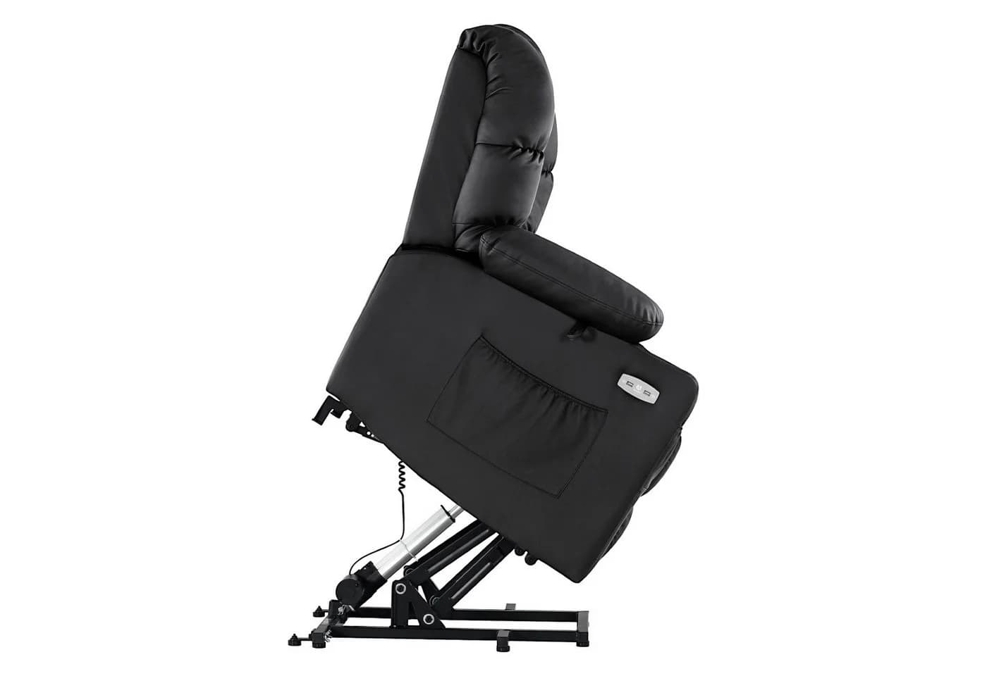 MCombo Elektrischer Relaxsessel mit Aufstehhilfe 7550 Schwarz
