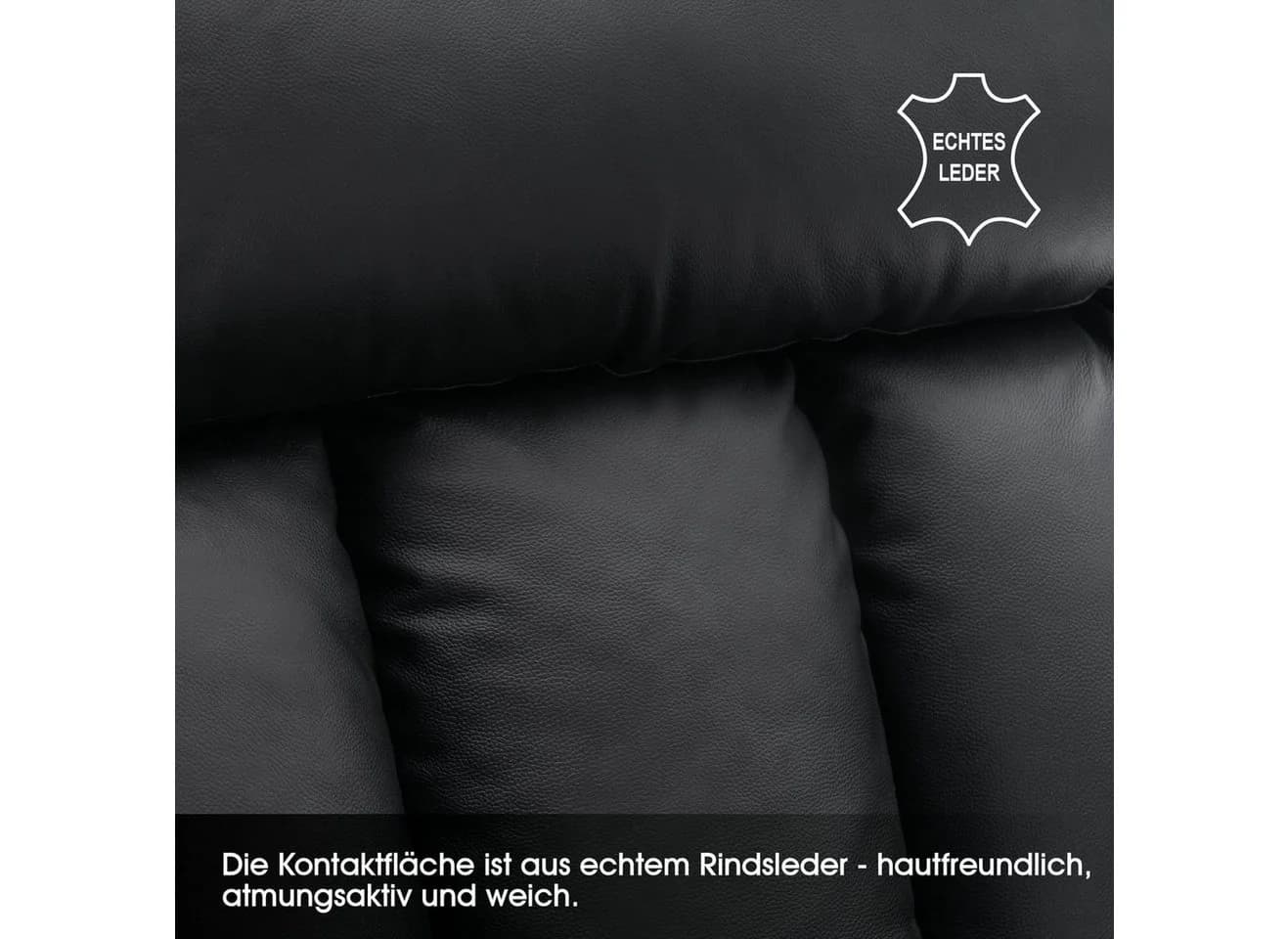 MCombo Relaxsessel Elektrische Aufstehhilfe Motorisch Verstellbar Schwarz - Bild 4