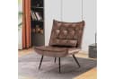 MCombo Relaxsessel mit Hocker Grau/Braun Mikrofaser Kunstleder Bild 1