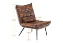 MCombo Relaxsessel mit Hocker Grau/Braun Mikrofaser Kunstleder Bild 3