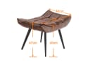 MCombo Relaxsessel Grau/Braun mit Hocker und Relaxfunktion Bild 3
