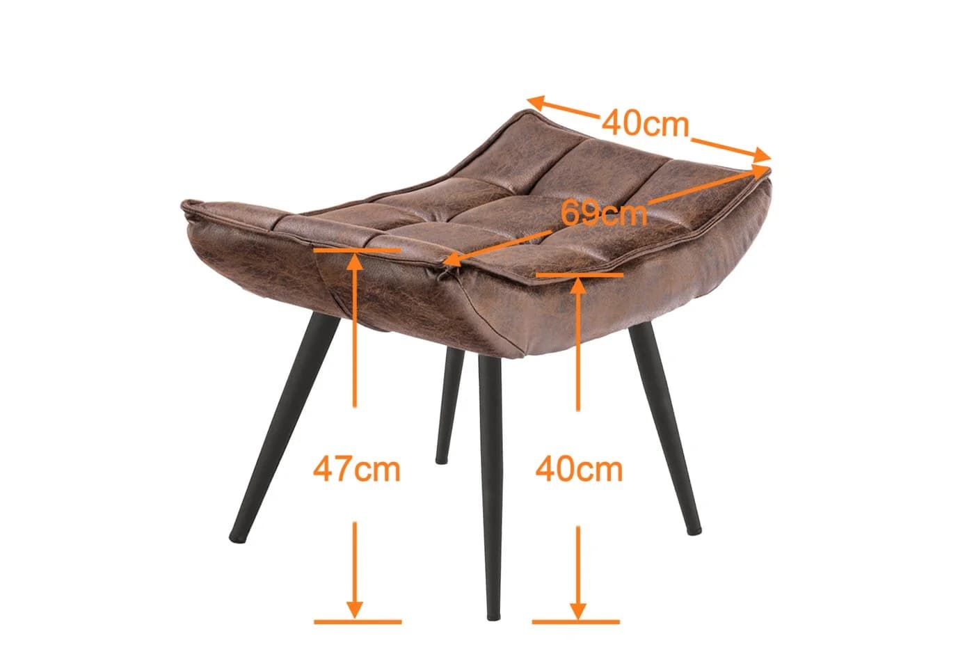 MCombo Relaxsessel Grau/Braun mit Hocker und Relaxfunktion - Bild 3