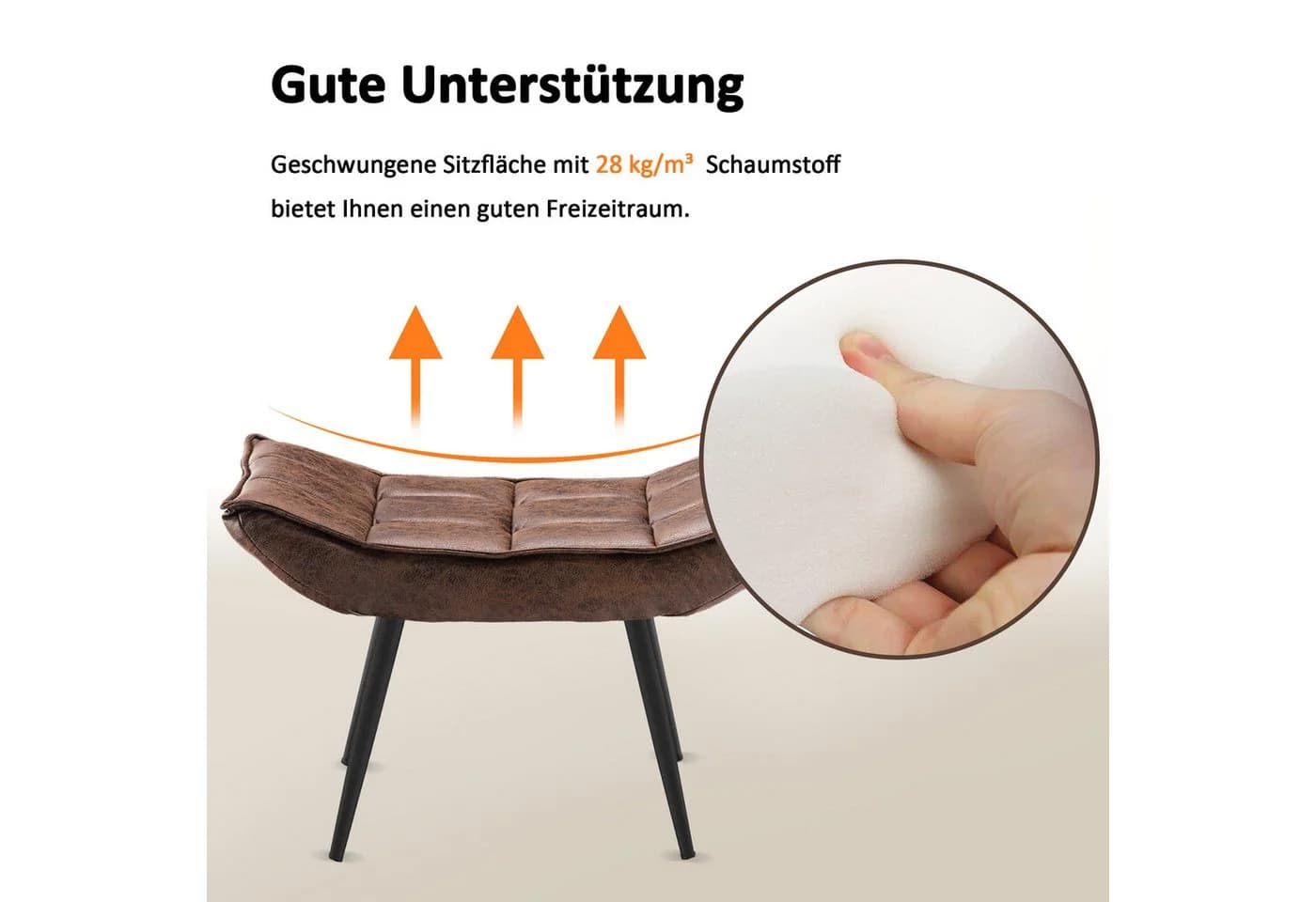 MCombo Relaxsessel Grau/Braun mit Hocker und Relaxfunktion - Bild 4