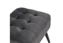 MCombo Ohrensessel Grau mit Hocker - Relaxsessel Polyestersamt Bild 1