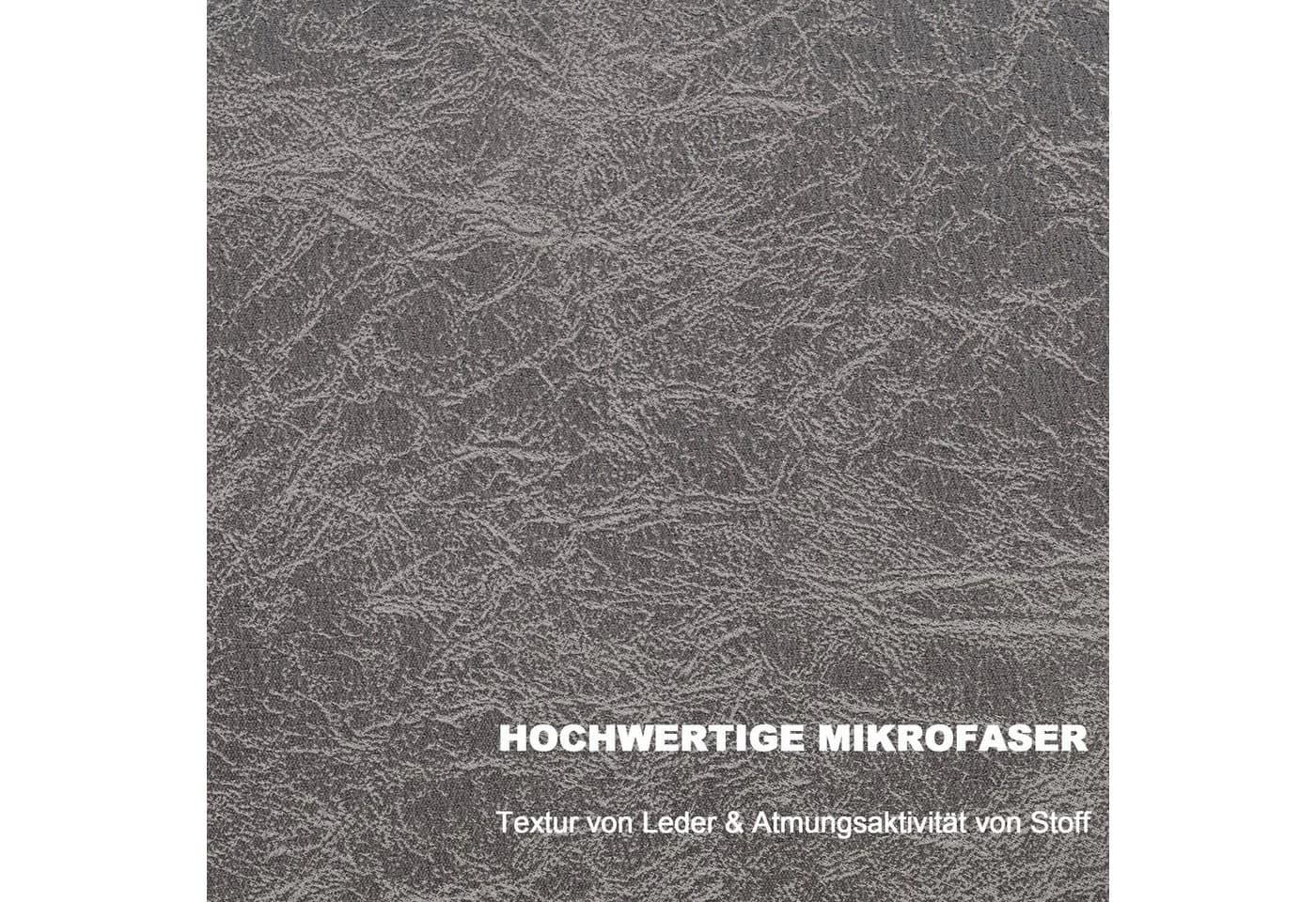 MCombo Relaxsessel mit Hocker Retro Mikrofaser grau/braun - Bild 5